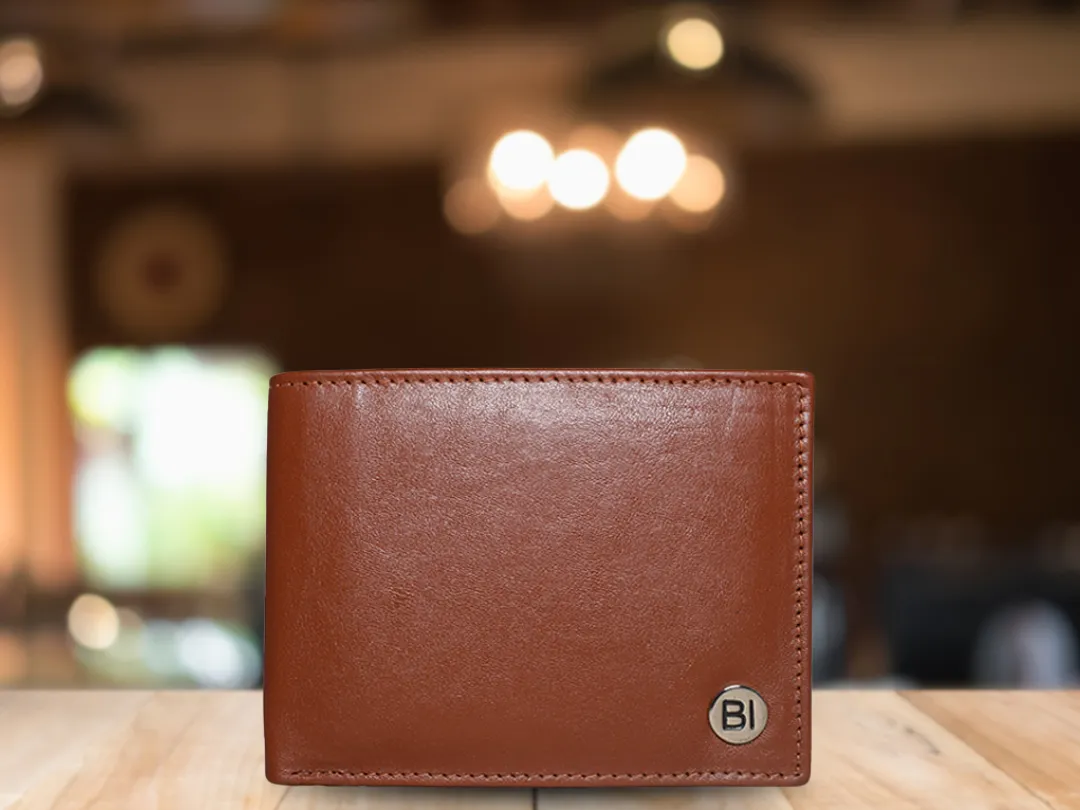 Noah Men’s Leather Wallet ReddishBrown - BIMW101