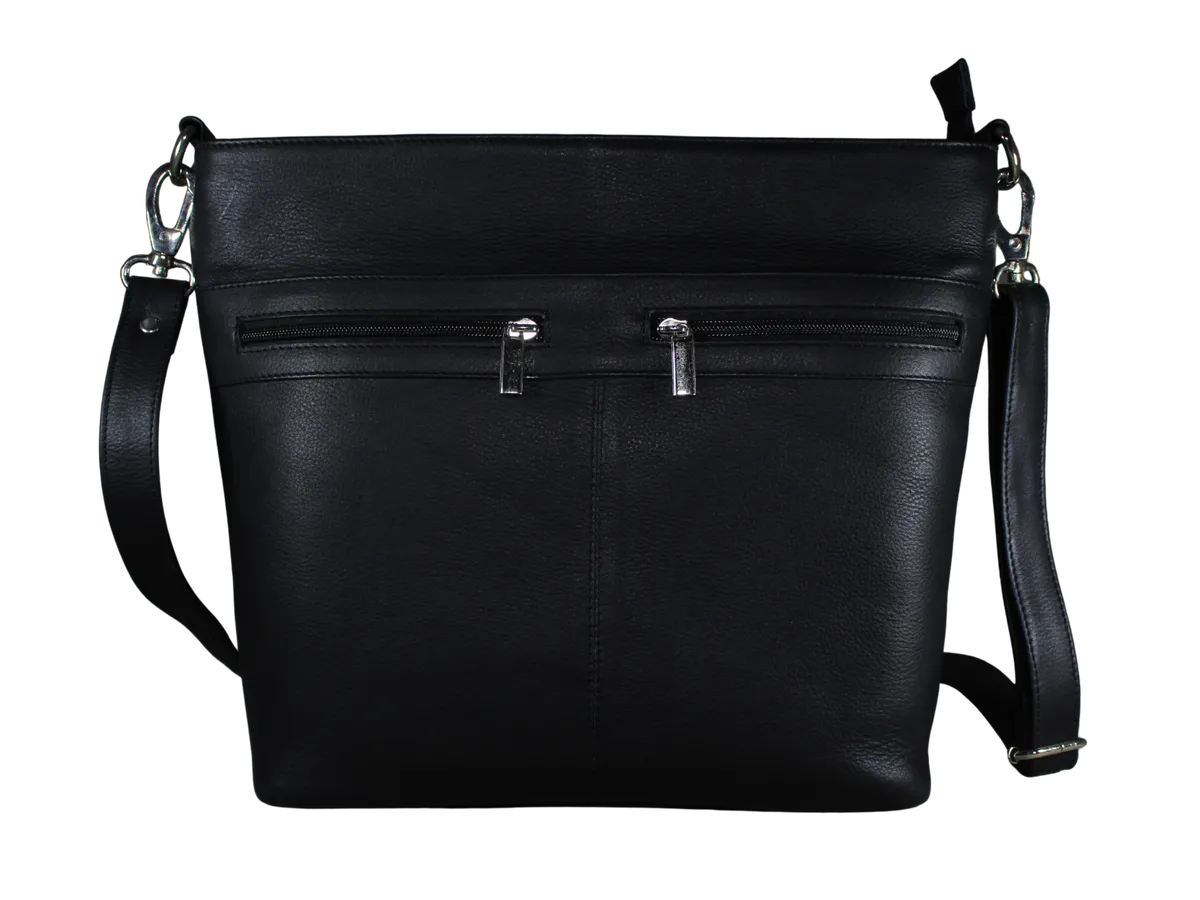 River Mens Leather Bags Black - BIMB3004