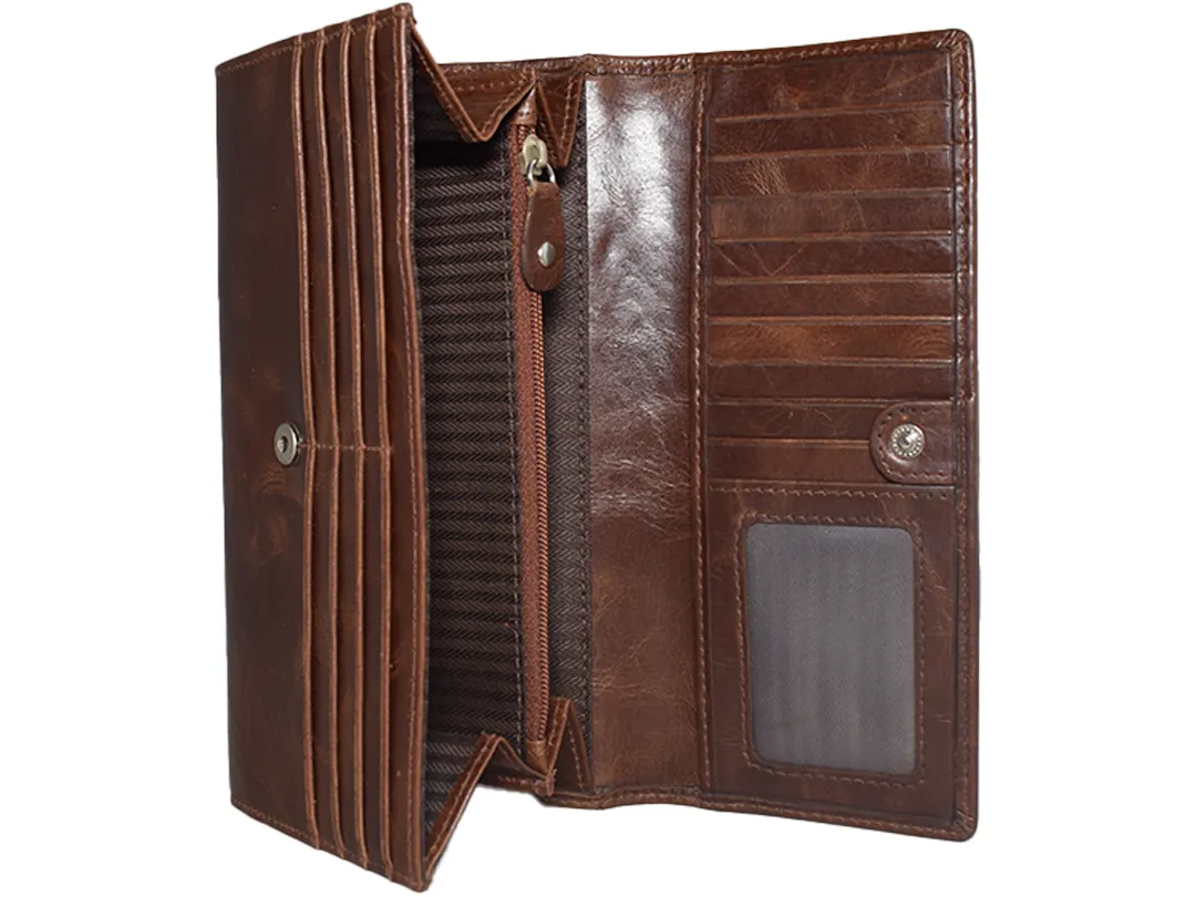 Ayra Women's Leather Wallet Brown - BIWW200