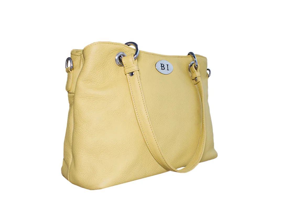 Olivia Women's Leather Bag Yellow - BIWB101