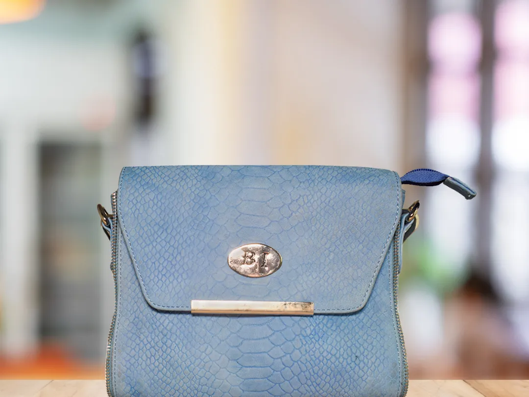Florence Women’s Leather Bag Sky Blue - BIWB119