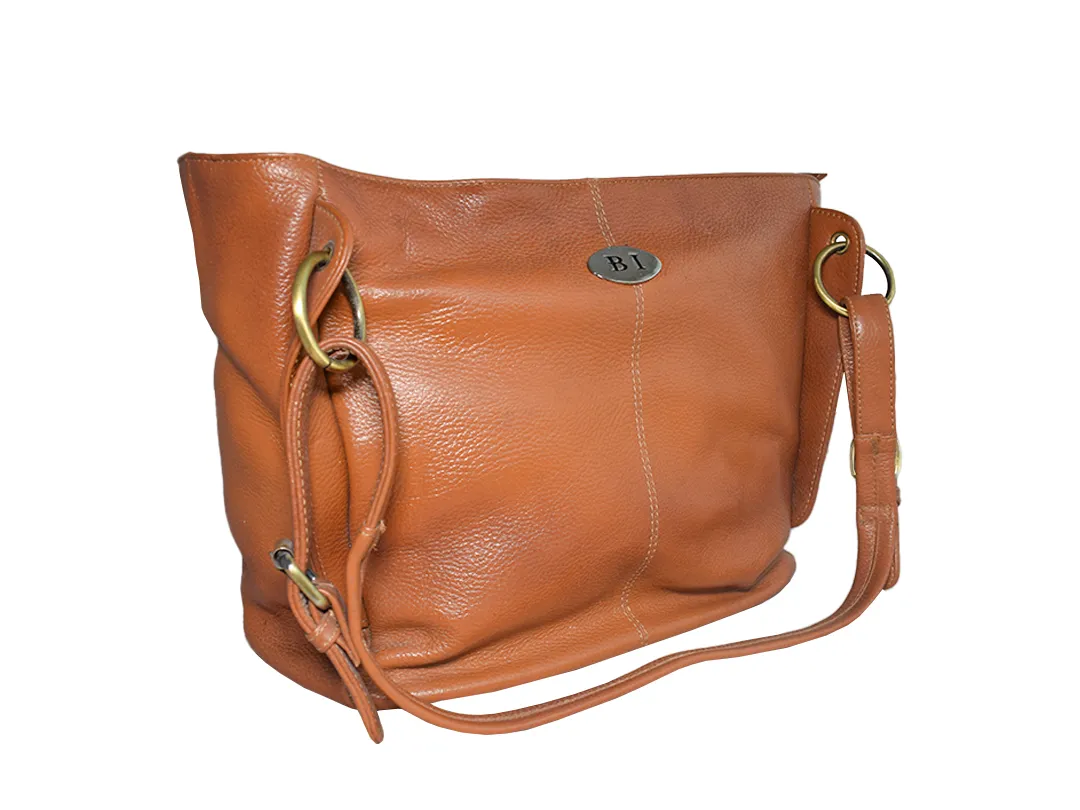 Maisie  Women's Leather Bag Cognac - BIWB128