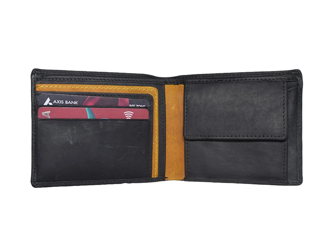 Freddie Men’s Leather Wallet Black - BIMW113