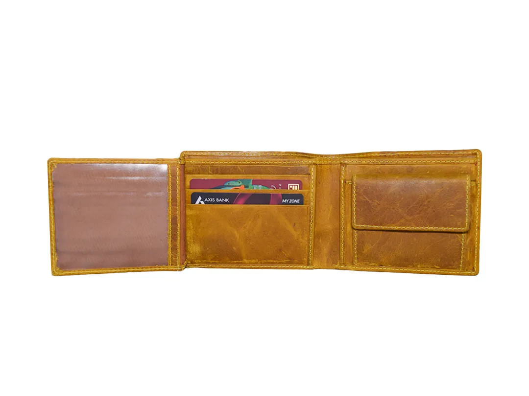 Ollie Men’s Leather Wallet Tan - BIMW118