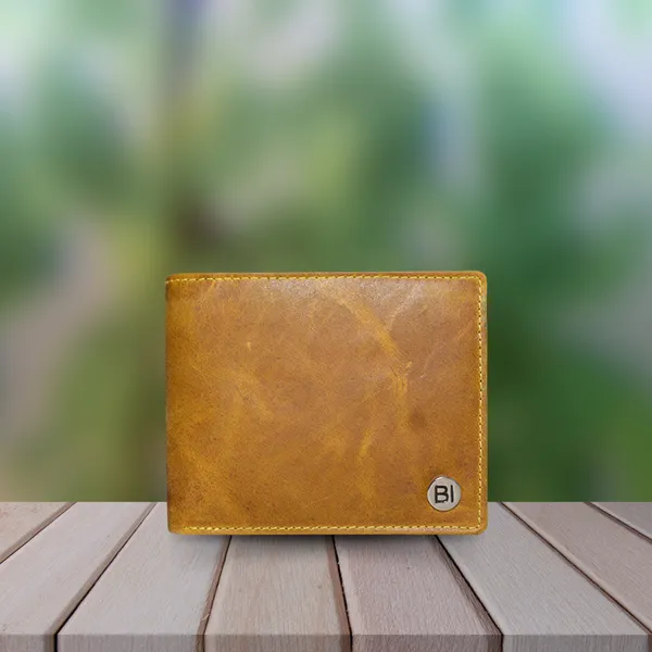 Ollie Men’s Leather Wallet Tan - BIMW118