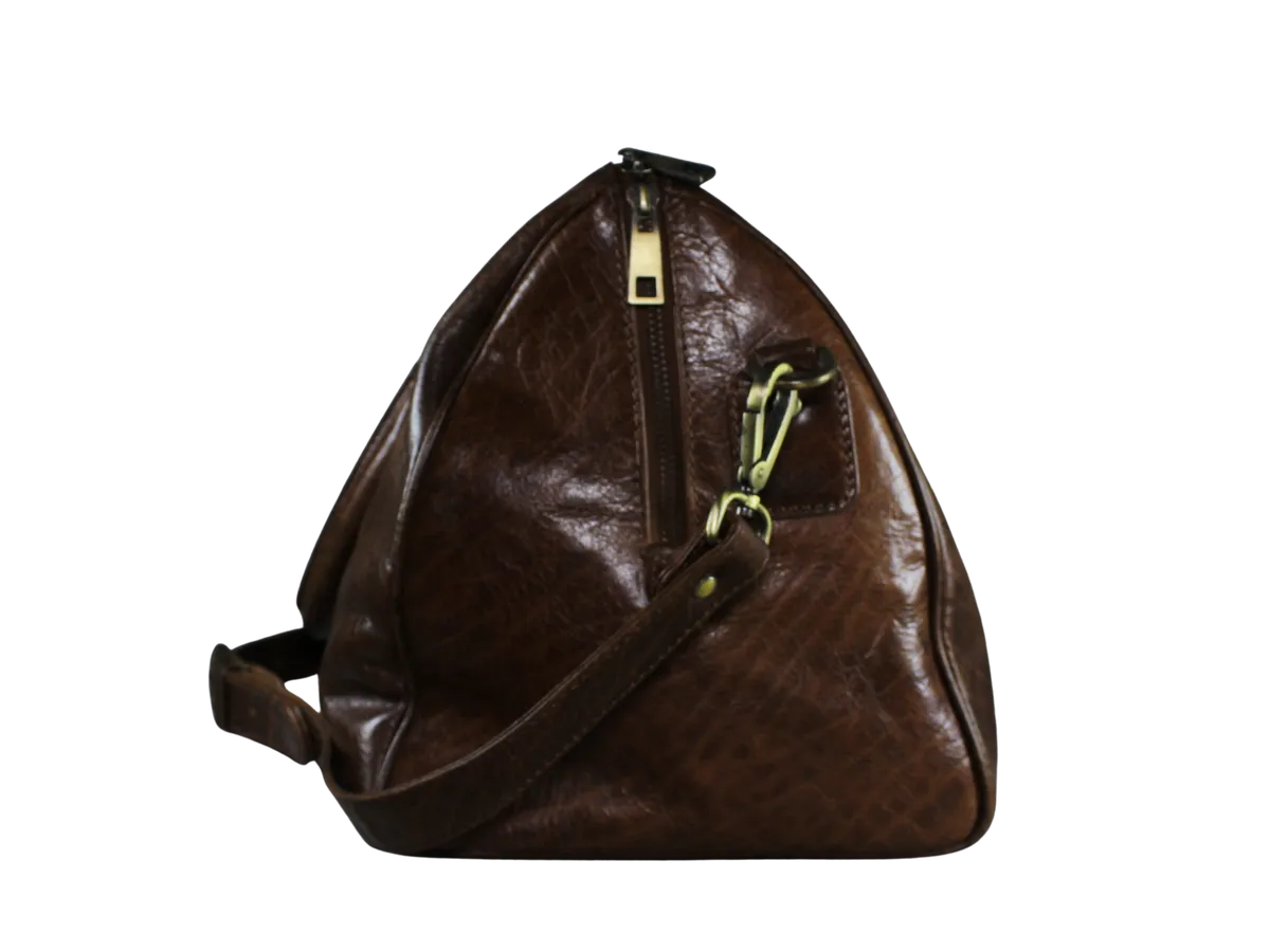 Adriel Mens Leather Duffle Bags Brown - BIMB3001
