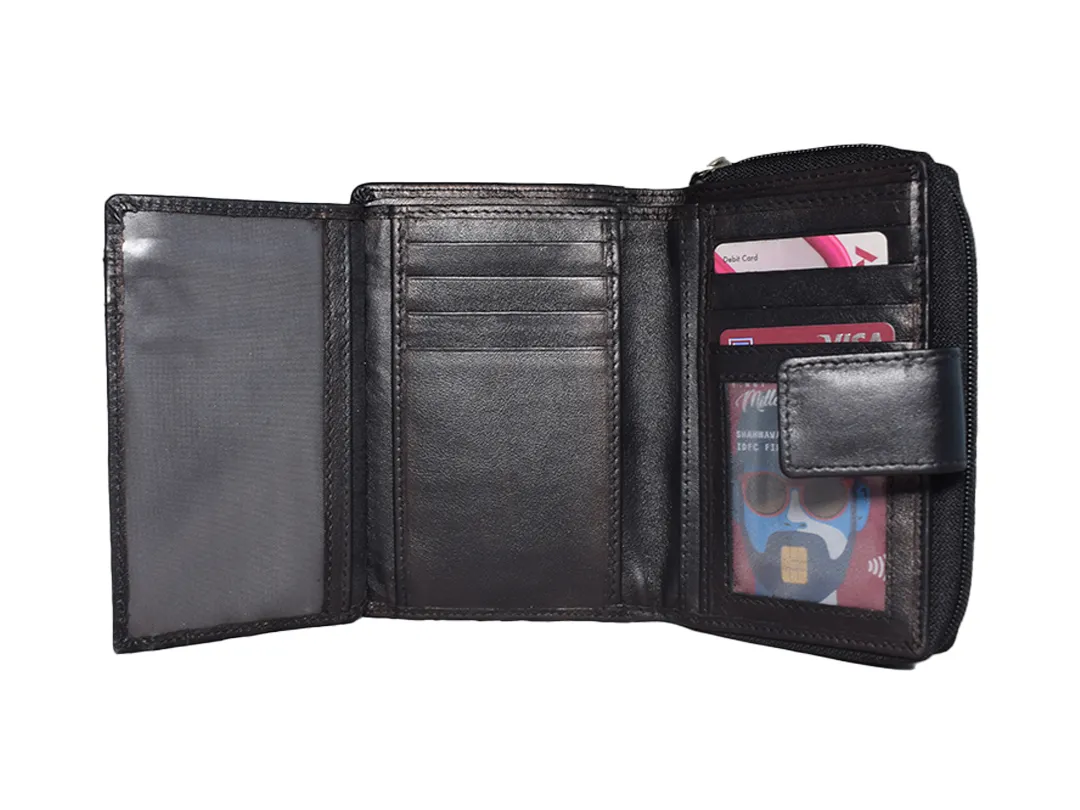 Matilda Women’s leather wallet Black - BIWW122