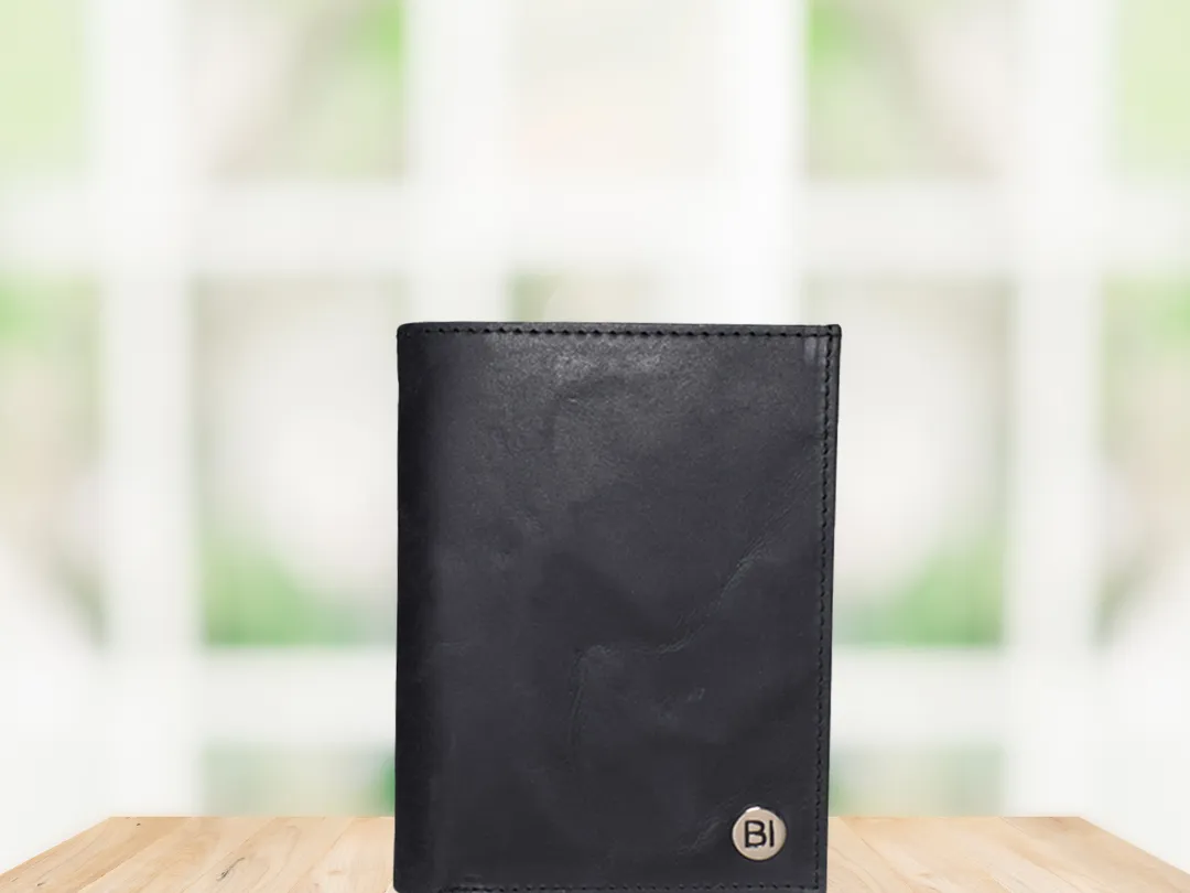 Charlie Men’s leather wallet Black - BIMW123