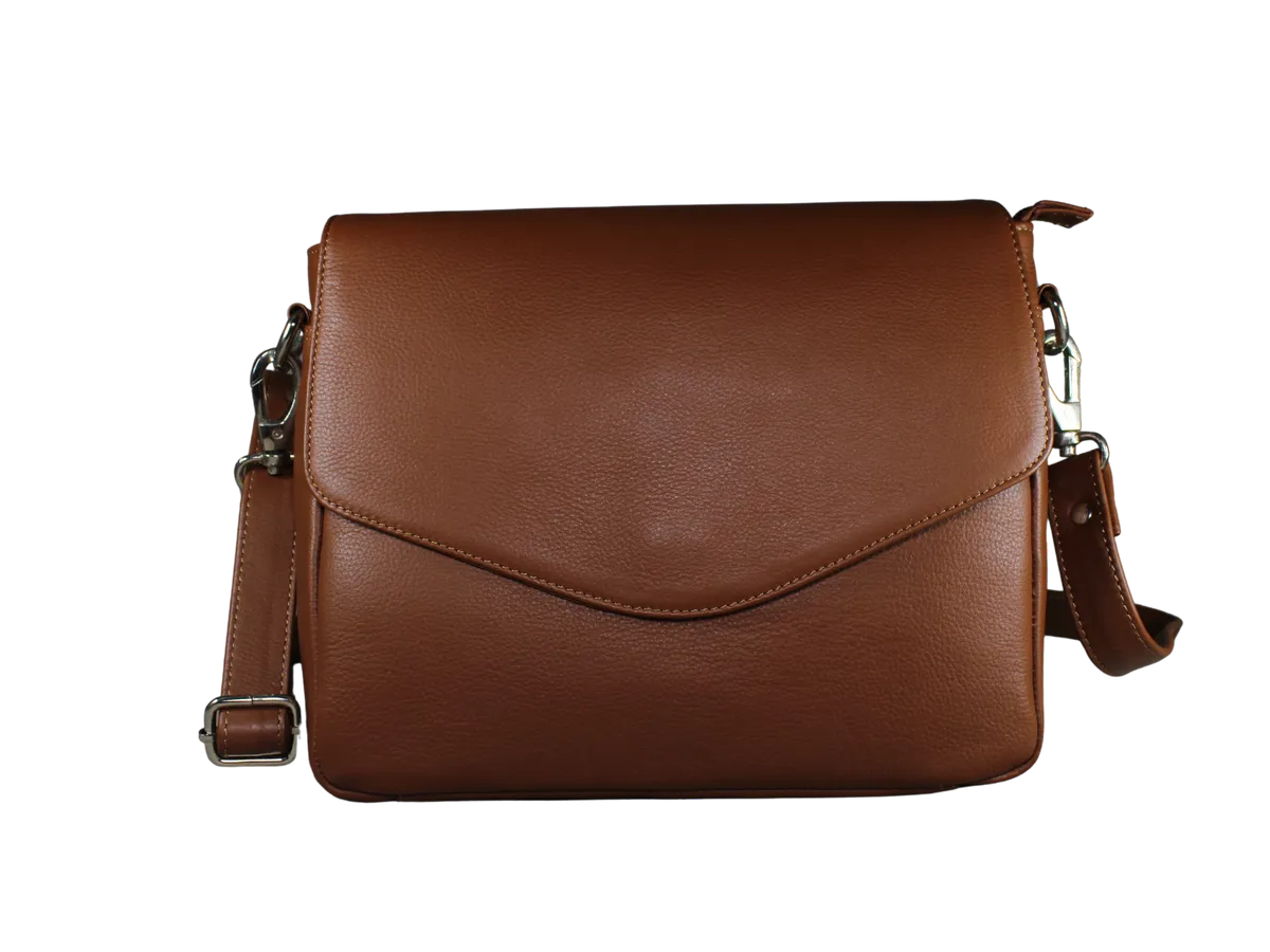 Lorenzo Mens Leather Bags Light Brown - BIMB3007