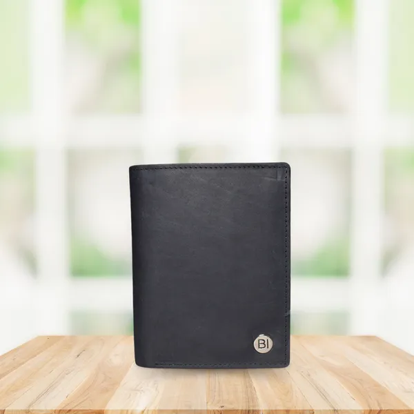 Henry Men’s leather wallet Black - BIMW128