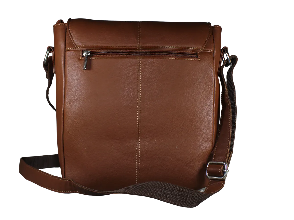 Giovanni Mens Leather Cross Body Bags Light Brown - BIMB3009