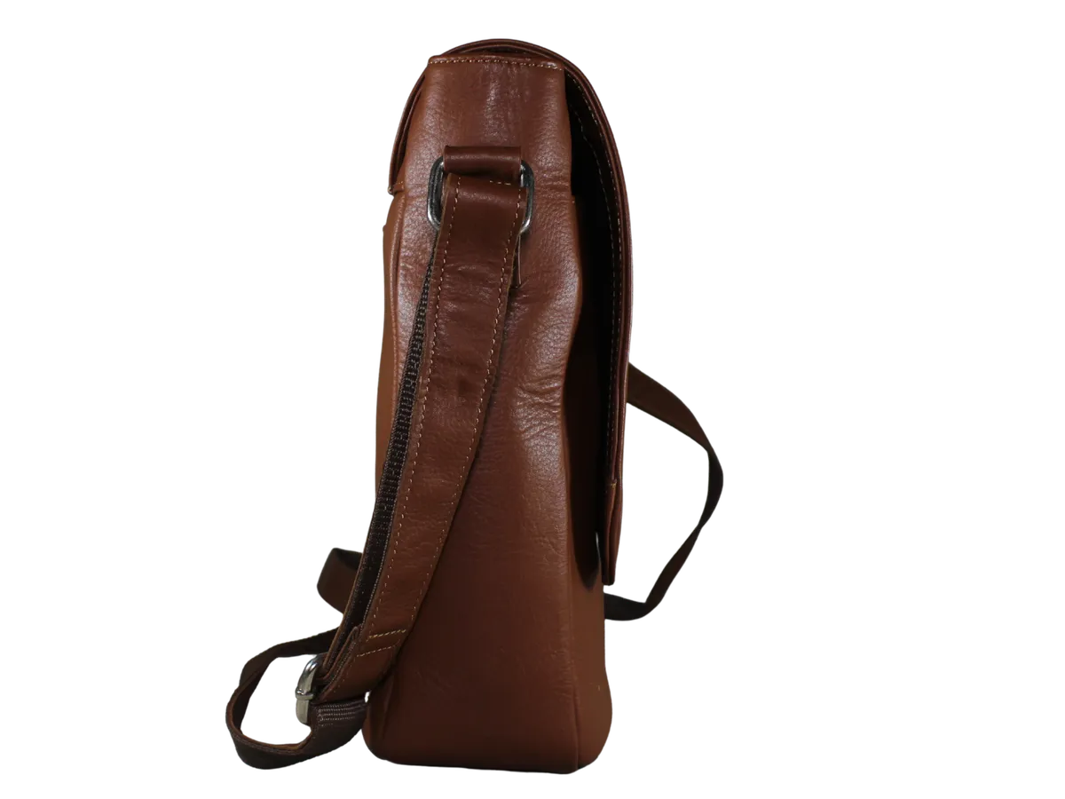 Giovanni Mens Leather Cross Body Bags Light Brown - BIMB3009