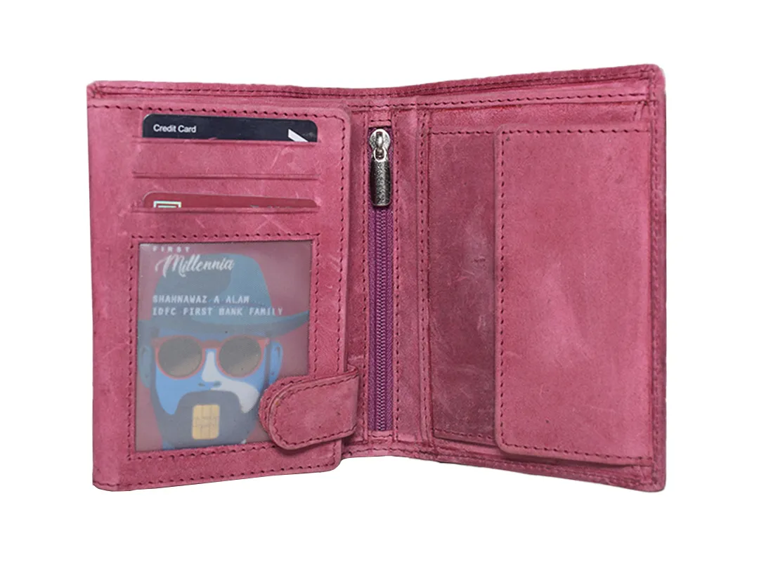Harry Men’s Leather Wallet Pink - BIMW130