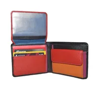 Tommy Men’s Leather Wallet Black Multi Color - BIMW135