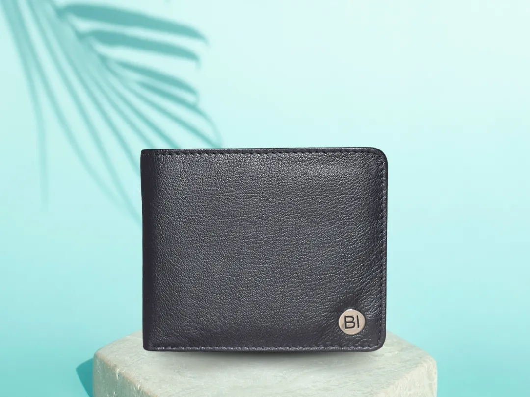 Tommy Men’s Leather Wallet Black Multi Color - BIMW135