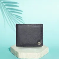 Tommy Men’s Leather Wallet Black Multi Color - BIMW135