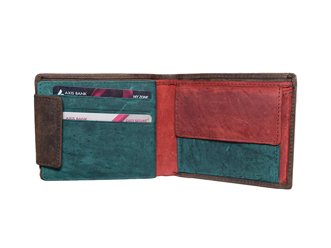 Luca Men’s leather wallet Dark Brown - BIMW137
