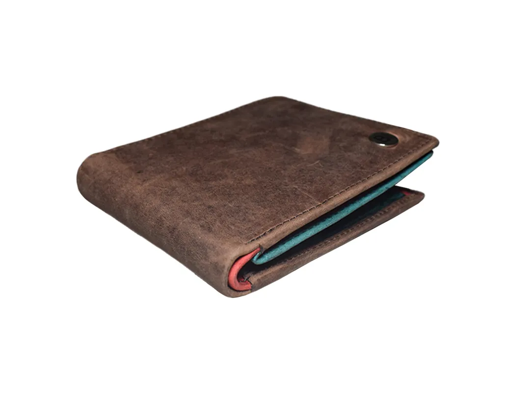 Luca Men’s leather wallet Dark Brown - BIMW137