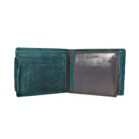 Luca Men’s leather wallet Turquoise - BIMW138