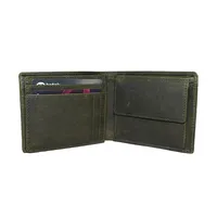 Isac Men’s Leather Wallet Olive Green - BIMW141
