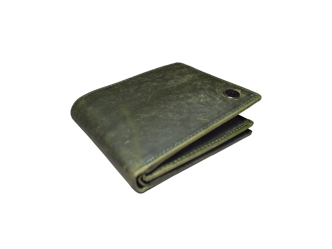 Isac Men’s Leather Wallet Olive Green - BIMW141
