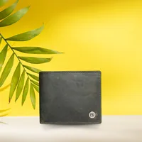 Isac Men’s Leather Wallet Olive Green - BIMW141