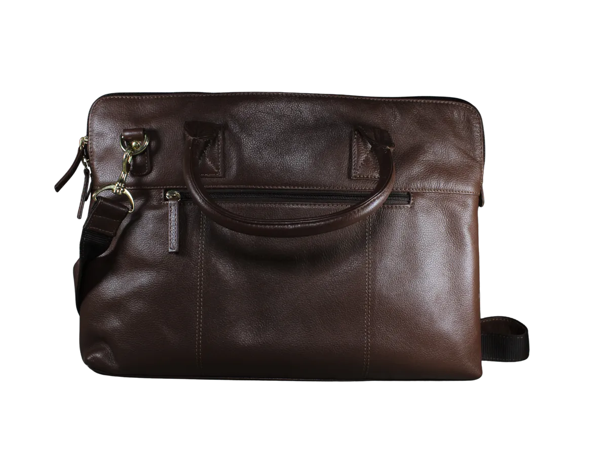 Declan  Mens Leather Bags Dark Brown - BIMB3011