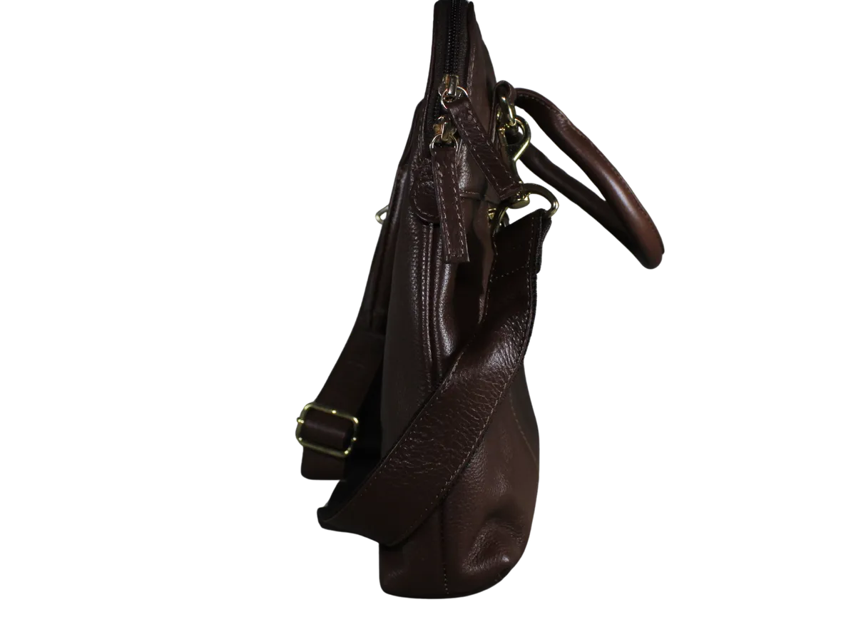 Declan  Mens Leather Bags Dark Brown - BIMB3011