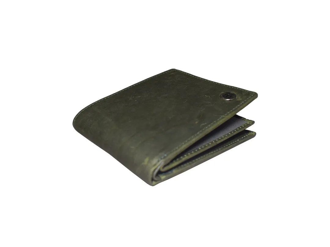 James Men’s Leather Wallet Olive Green - BIMW144