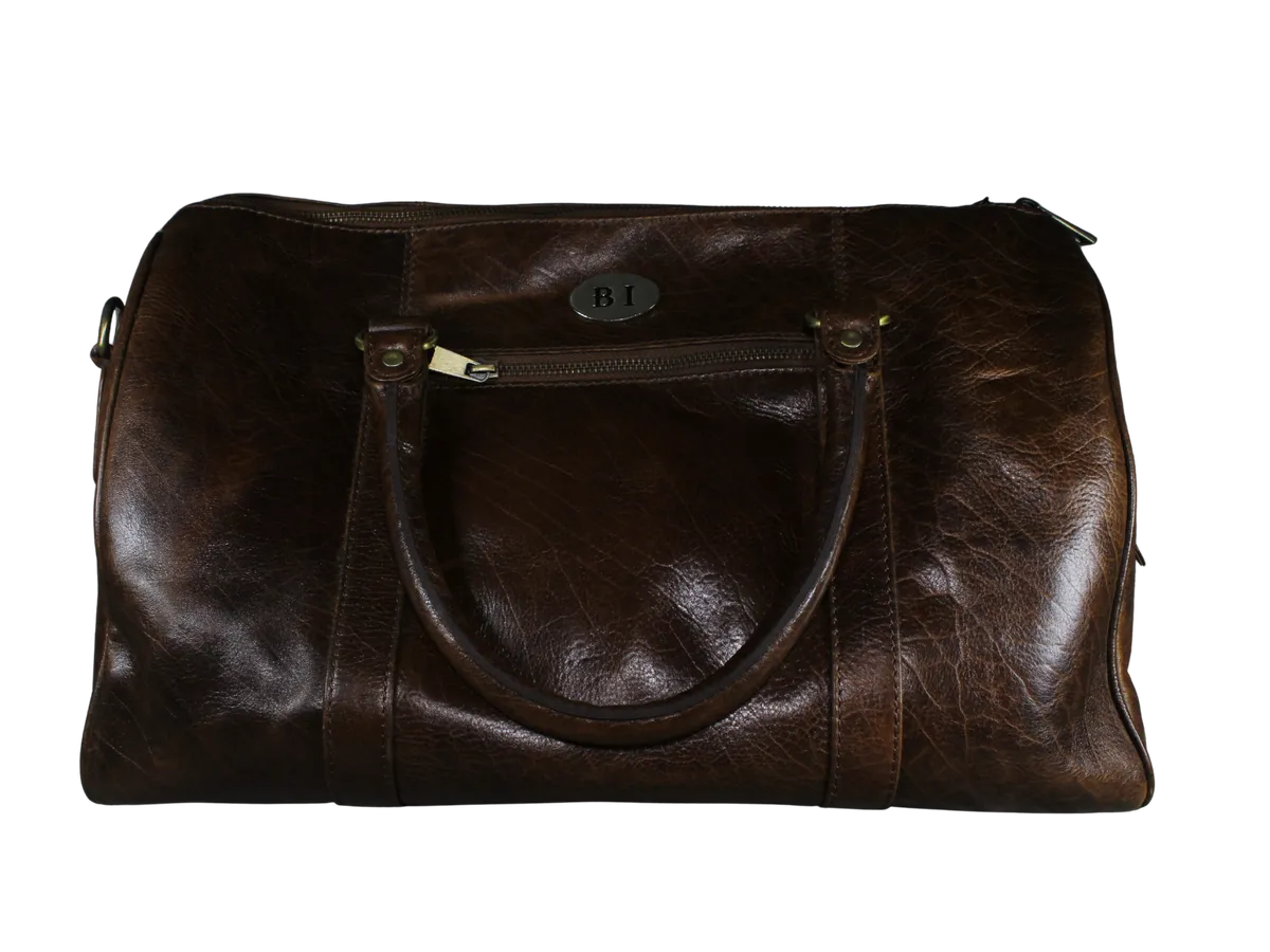 Adriel Mens Leather Duffle Bags Brown - BIMB3001
