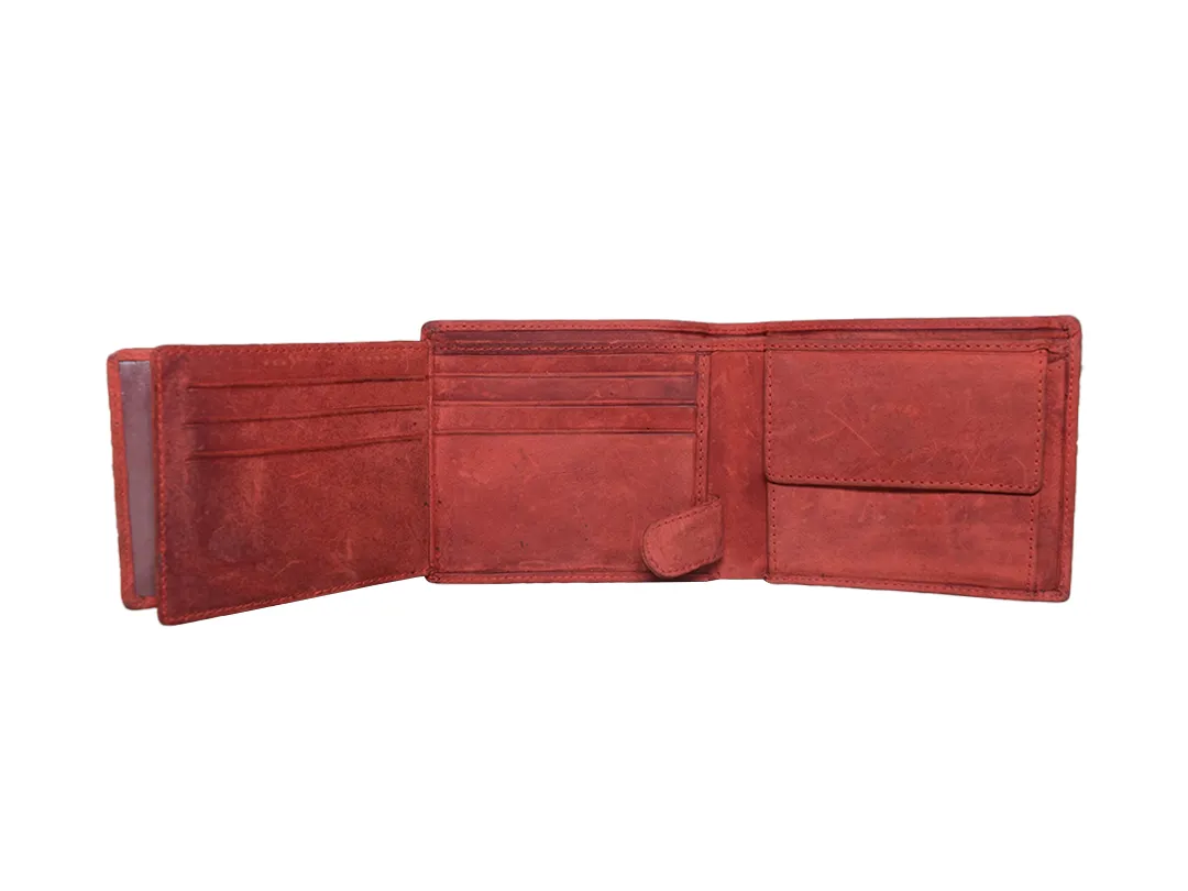 Roman Men’s Leather Wallet Red - BIMW155