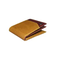 William Men’s Leather Wallet Cherry & Yellow - BIMW161