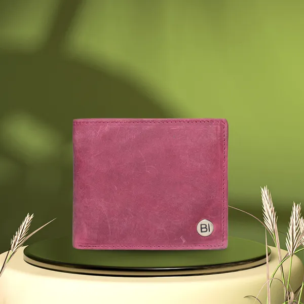 Jude  Men’s Leather Wallet Pink - BIMW171