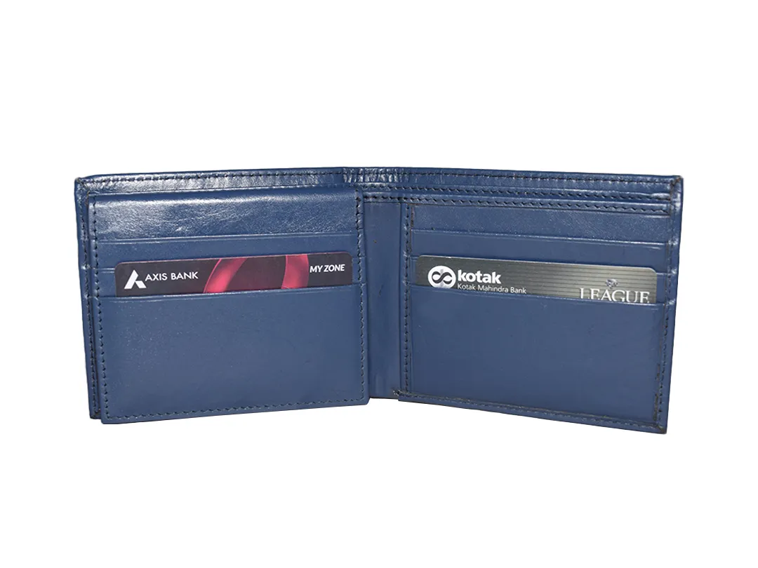 Jaxon Men’s Leather Wallet Blue - BIMW174
