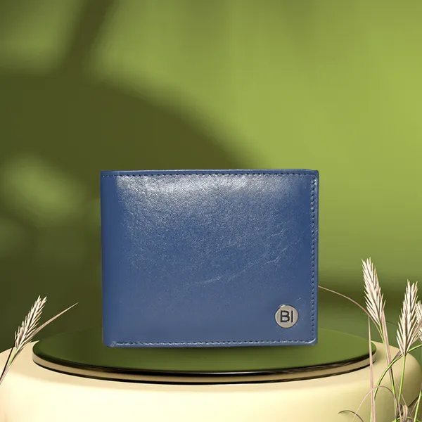 Jaxon Men’s Leather Wallet Blue - BIMW174