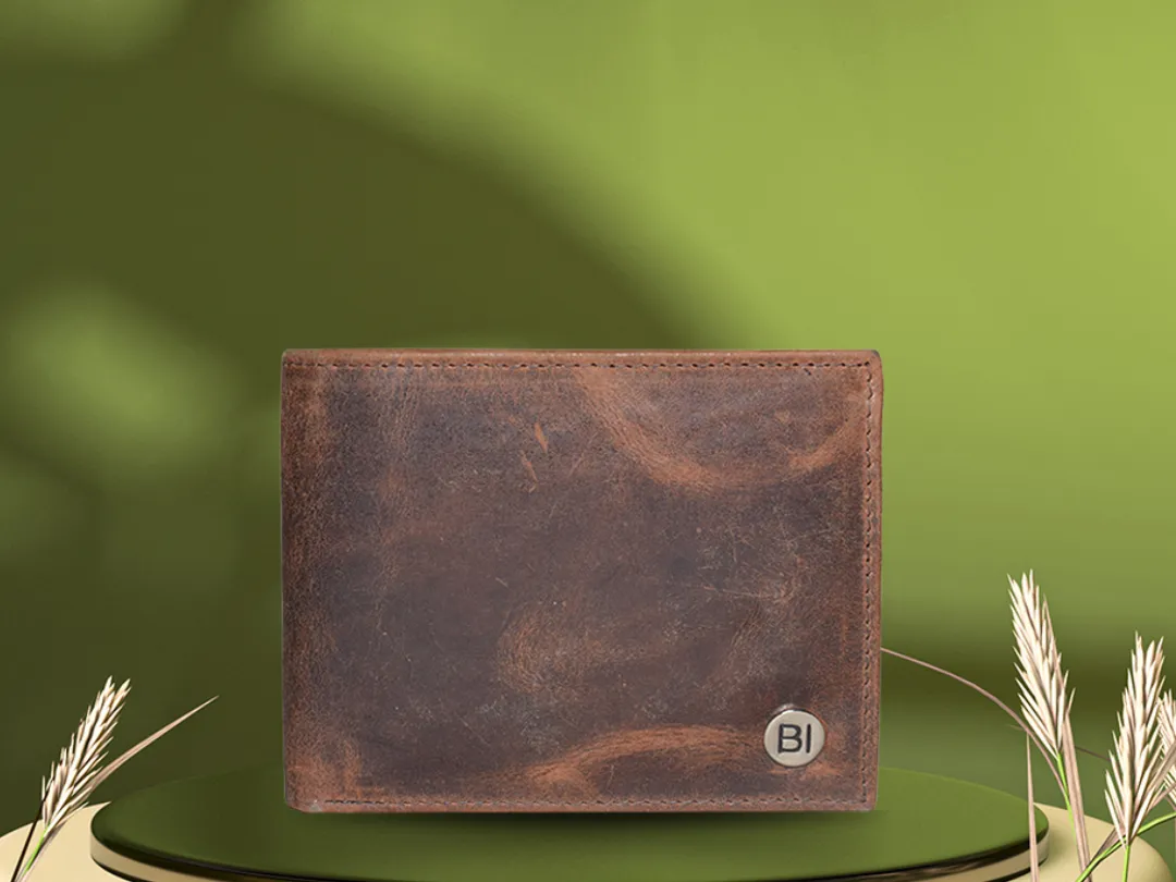Brown Men’s Leather Wallet Brown - BIMW176