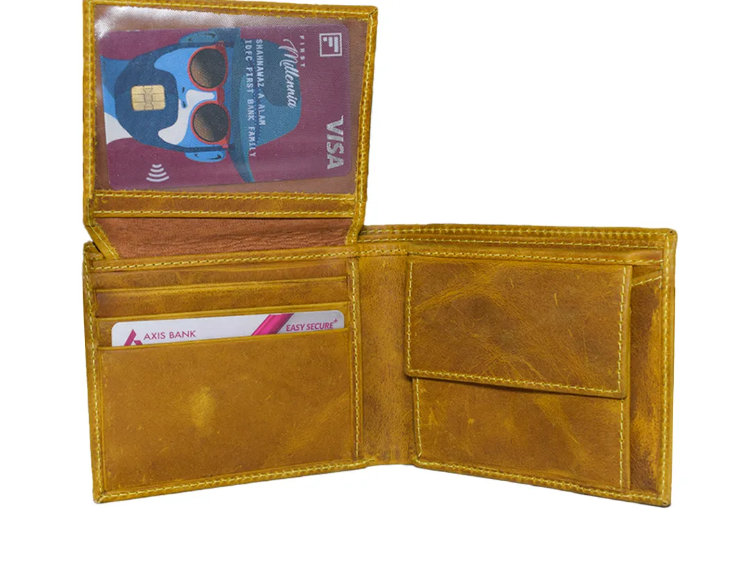 Zachary Men’s Leather Wallet Tan - BIMW180