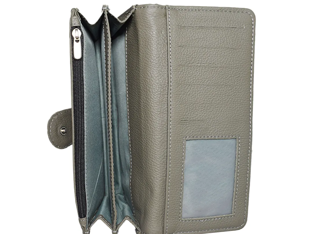Alice women's leather wallet Olive - BIWW181