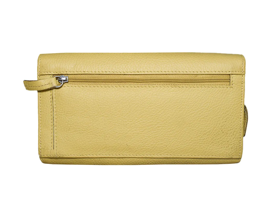 Lottie Women's Leather Wallet Yellow - BIWW183