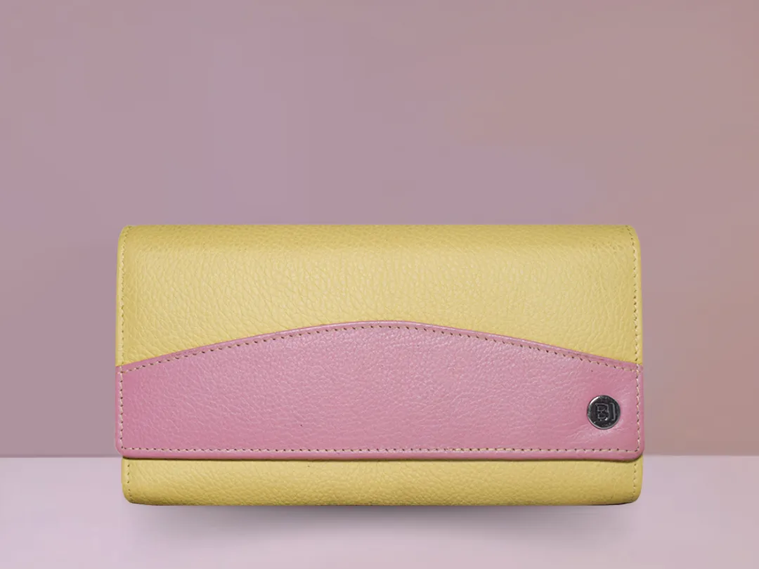 Lottie Women's Leather Wallet Yellow - BIWW183