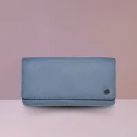 Isabelle Women's Leather Wallet Light Blue - BIWW184