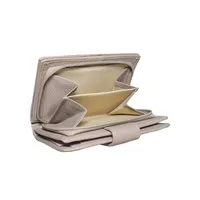 Maev Womens Leather Wallet Beige - BIWW187