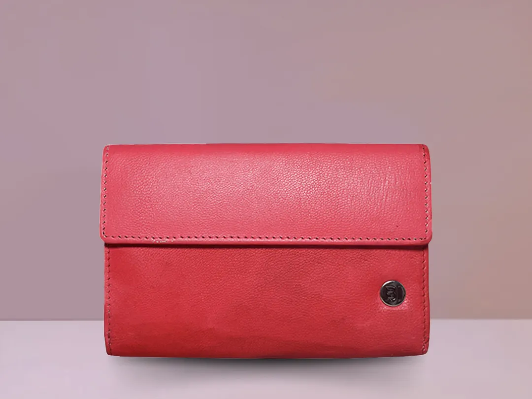 Scarlett Women's Leather Wallet Red - BIWW188