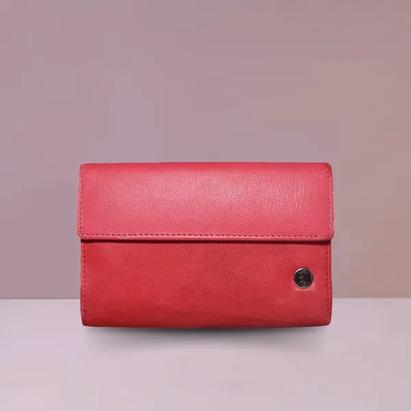 Scarlett Women's Leather Wallet Red - BIWW188