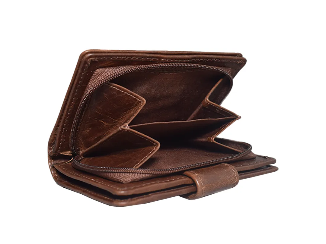 Delilah Women's Leather Wallet Dark Brown - BIWW189