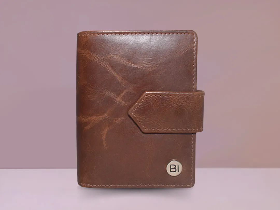 Delilah Women's Leather Wallet Dark Brown - BIWW189