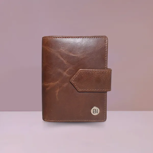 Delilah Women's Leather Wallet Dark Brown - BIWW189