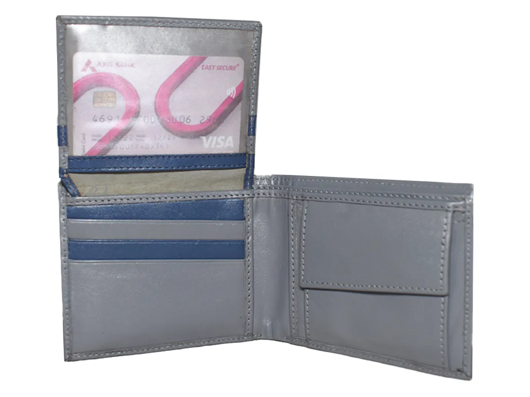 Bonnie Mens Leather Wallet Grey - BIMW102