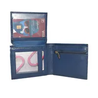 Rose Mens Leather Wallet Navy Blue - BIMW122