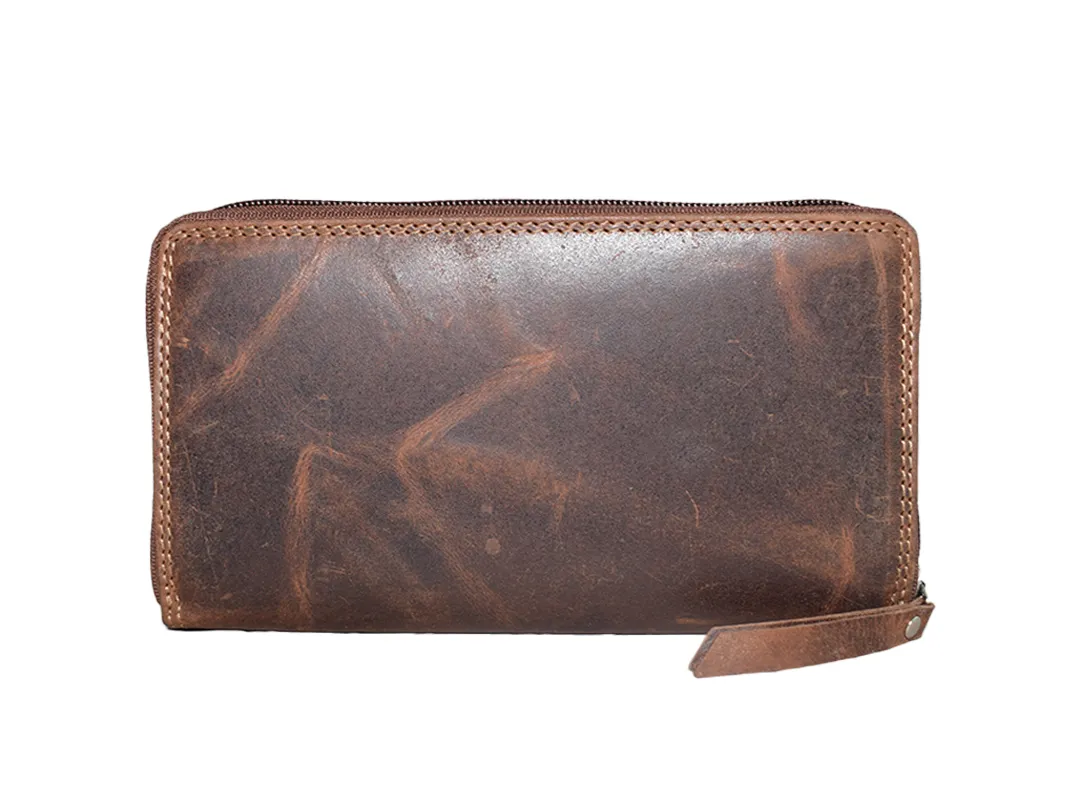 Chloe Women's Leather Wallet Dark Brown - BIWW196